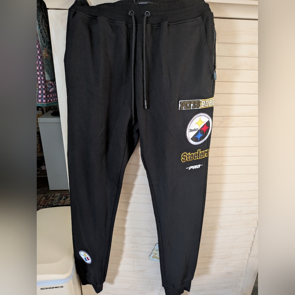 Pittsburgh Steelers Black Sweatpants (Heavy Material) Size Small